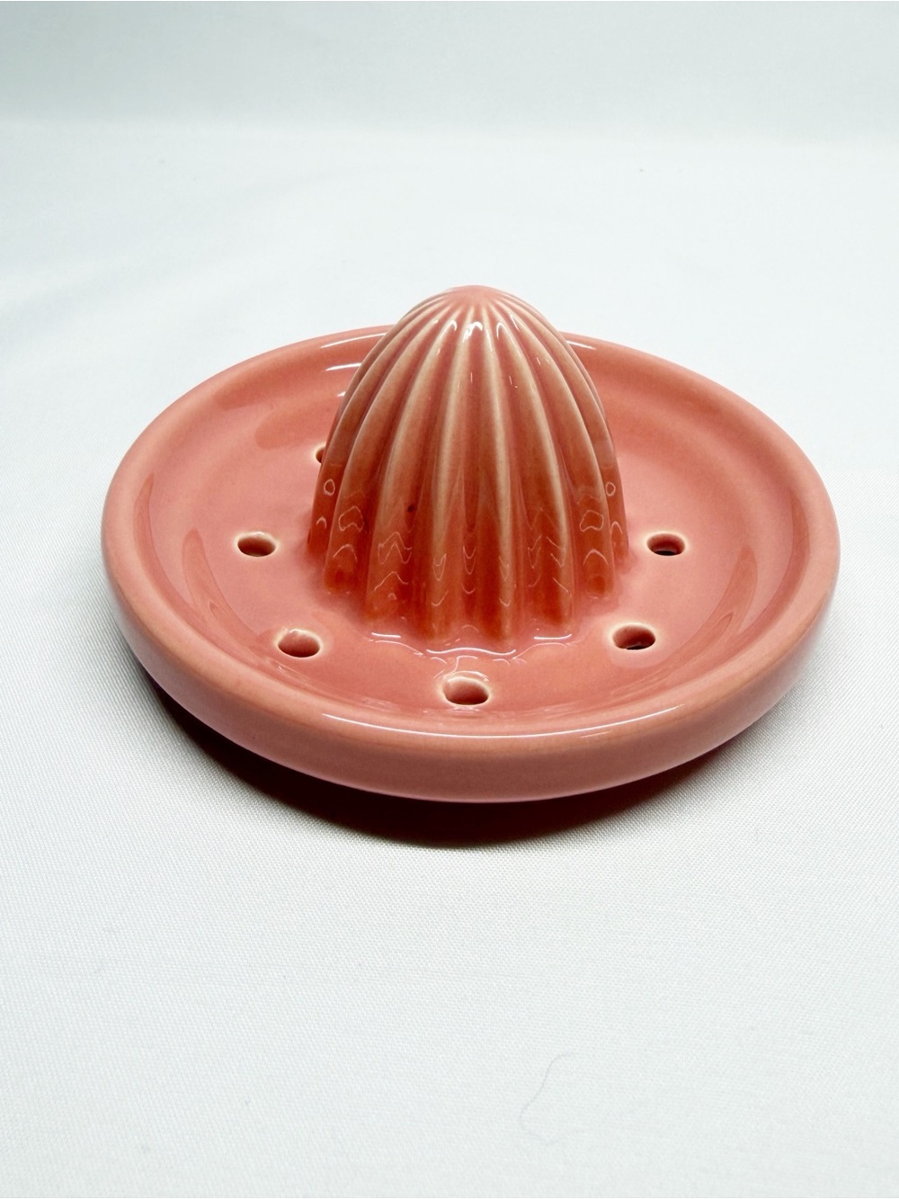 Vintage Ceramic Juice Reamer Rose Pink
